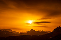 Sunset over Dolomite, Italy